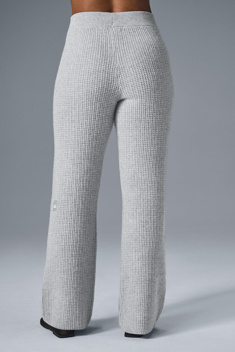 Cashmere High-Waist Plush Waffle Pant - Athletic Heather Grey — photo 3