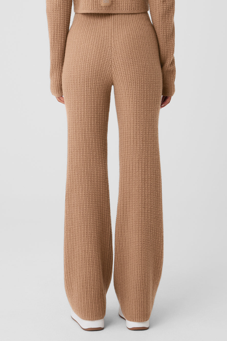 Cashmere High-Waist Plush Waffle Pant - Toasted Almond — photo 3