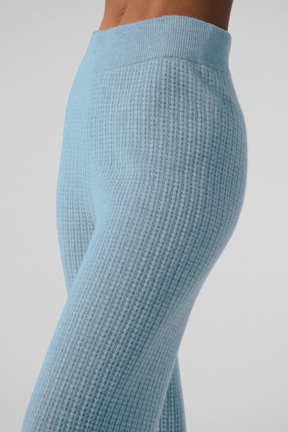Cashmere High-Waist Plush Waffle Pant - Celestial Blue Heather — photo 2
