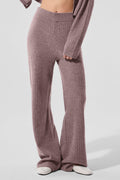 Cashmere High-Waist Plush Waffle Pant - Mushroom Heather — photo 1