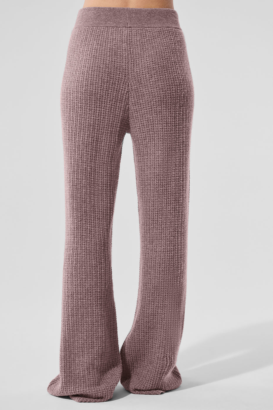 Cashmere High-Waist Plush Waffle Pant - Mushroom Heather — photo 3