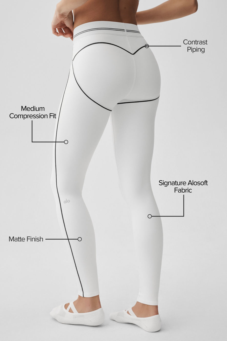 Airbrush High-Waist Heart Throb Legging - White/Black — photo 2