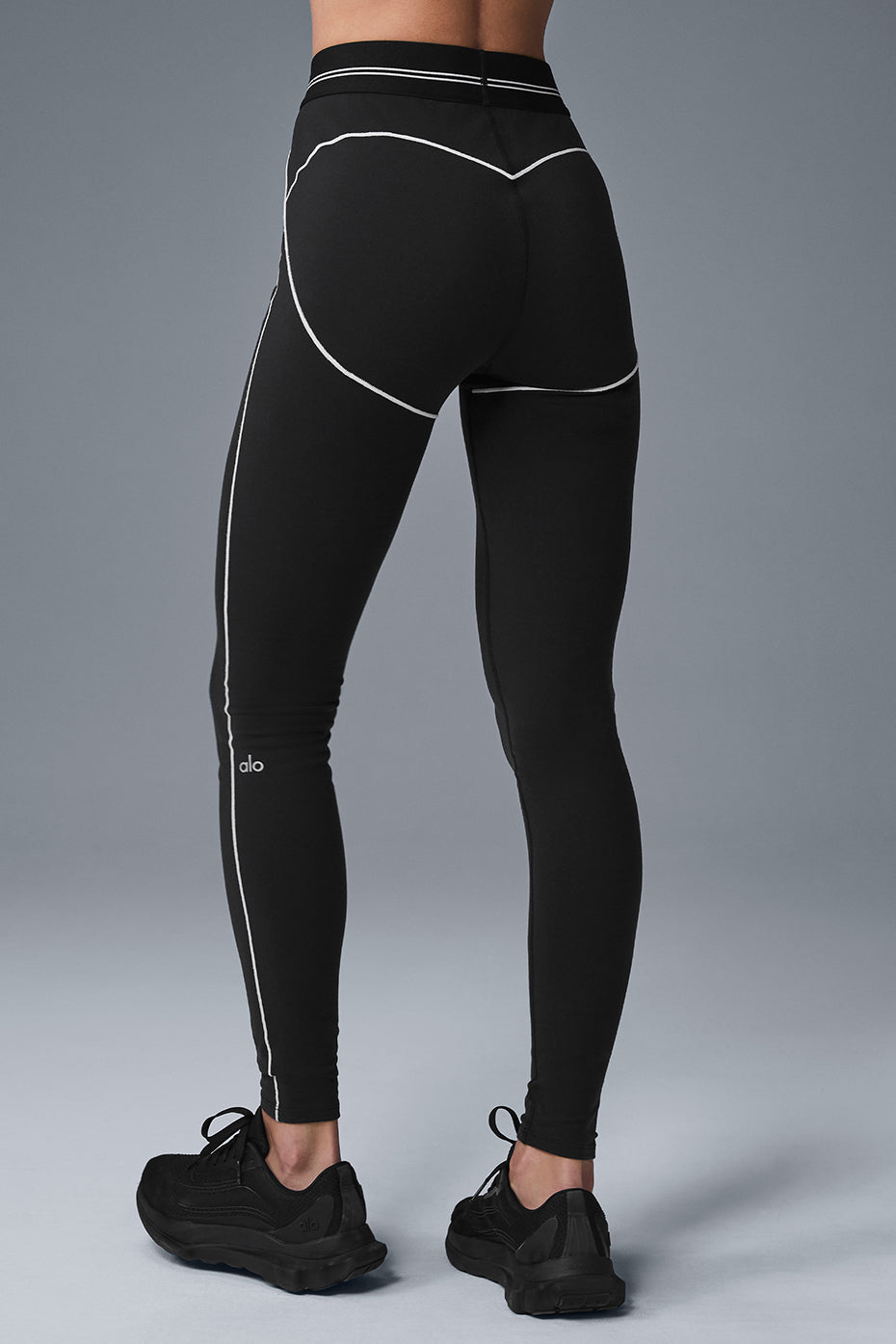 Airbrush High-Waist Heart Throb Legging - Black/White — photo 5
