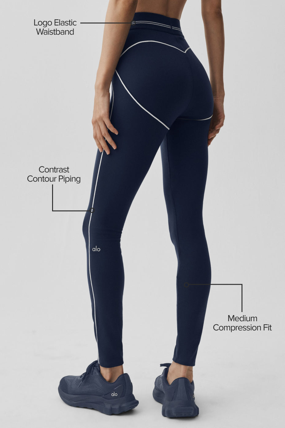 Airbrush High-Waist Heart Throb Legging - Navy/White — photo 2
