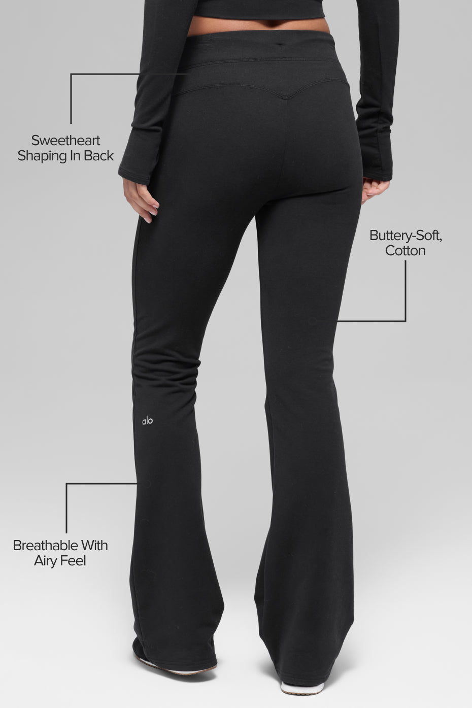 Sway Bootcut Sweatpant - Black — photo 2