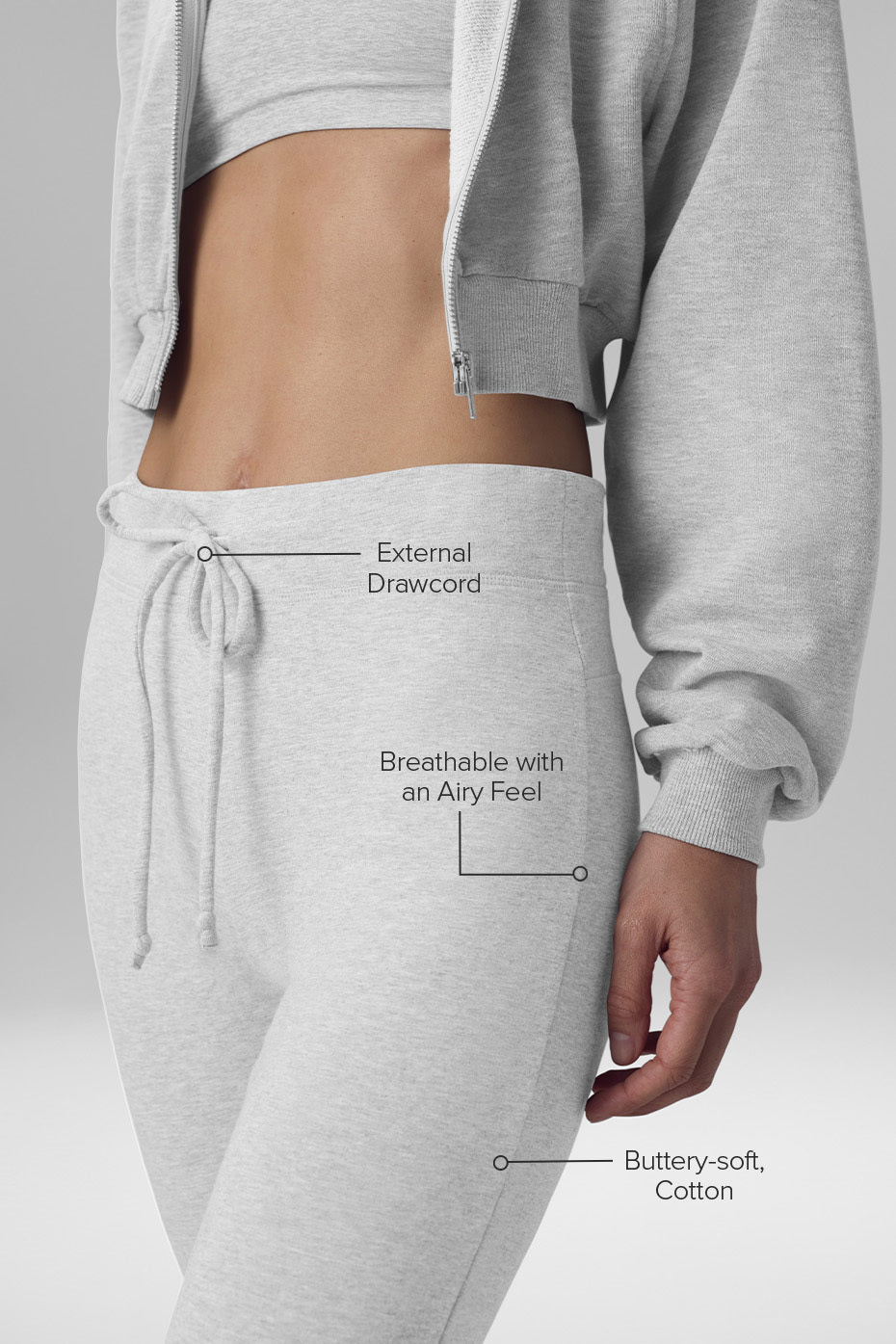 Sway Bootcut Sweatpant - Athletic Heather Grey — photo 2