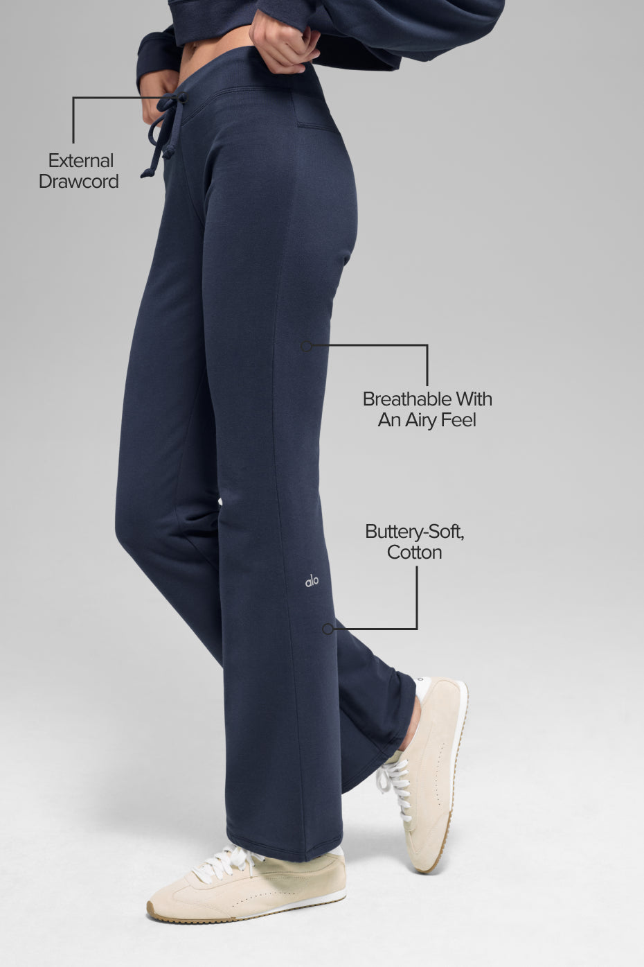 Sway Bootcut Sweatpant - Navy — photo 2