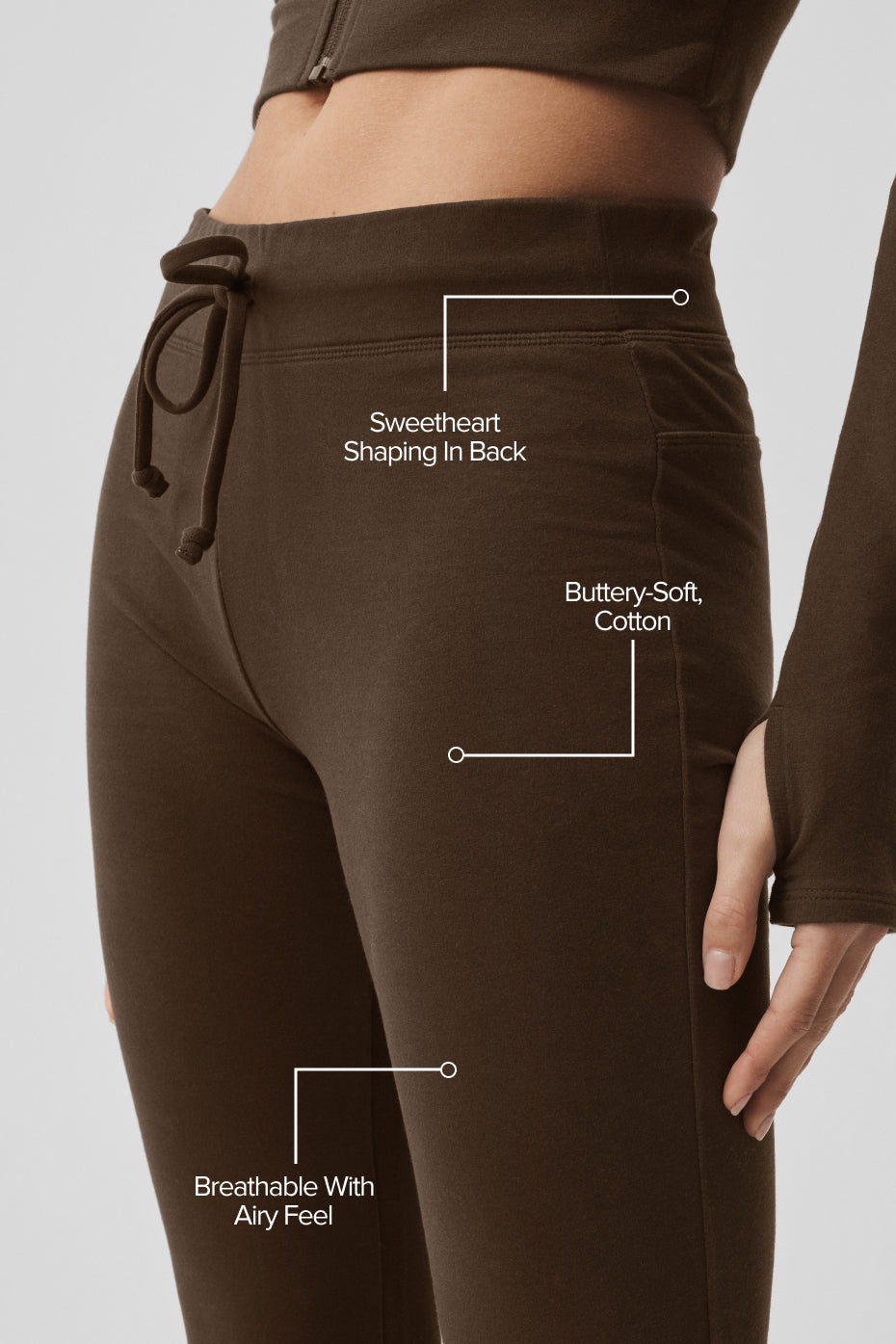 Sway Bootcut Sweatpant - Espresso — photo 2