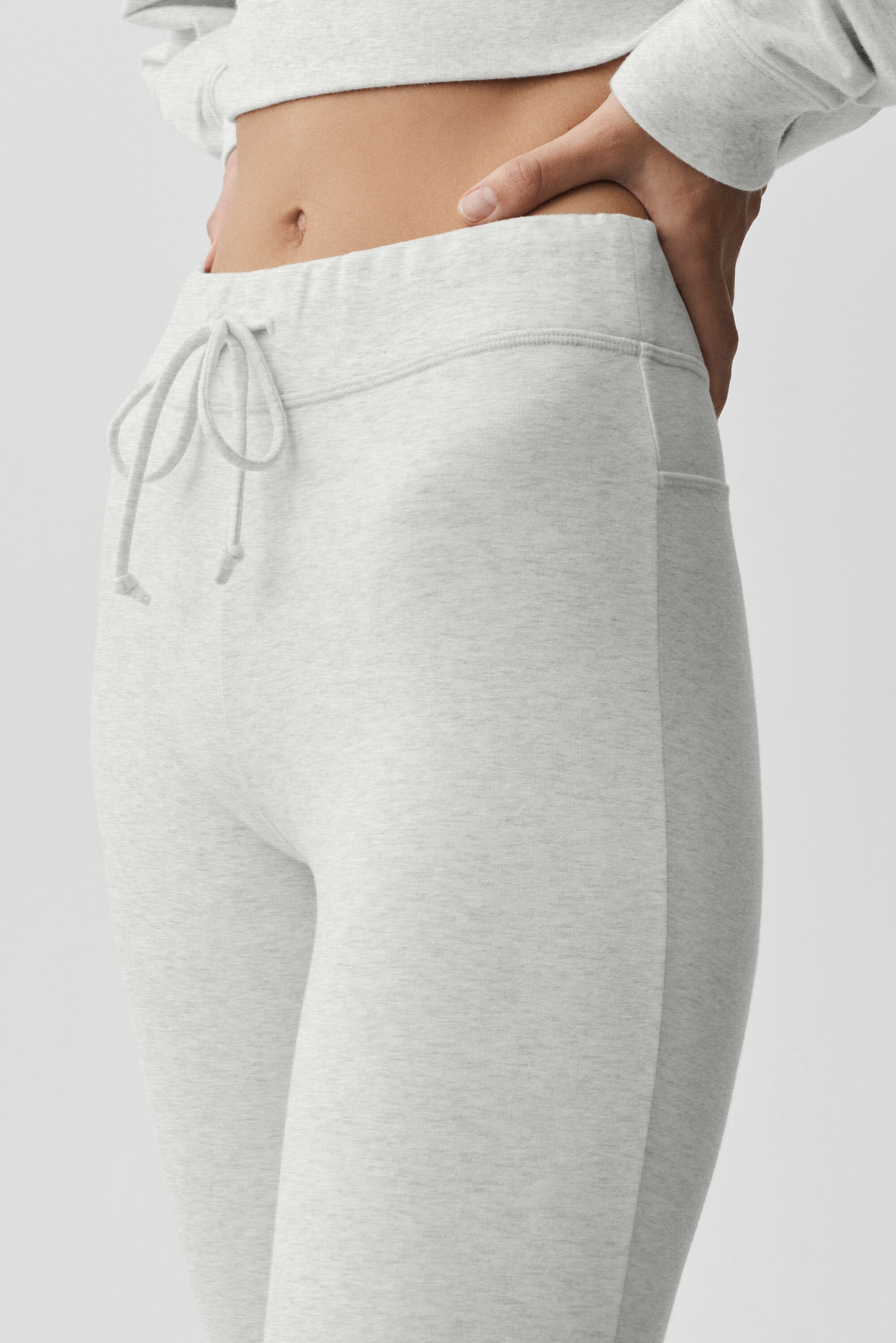 Sway Bootcut Sweatpant - White Heather — photo 3