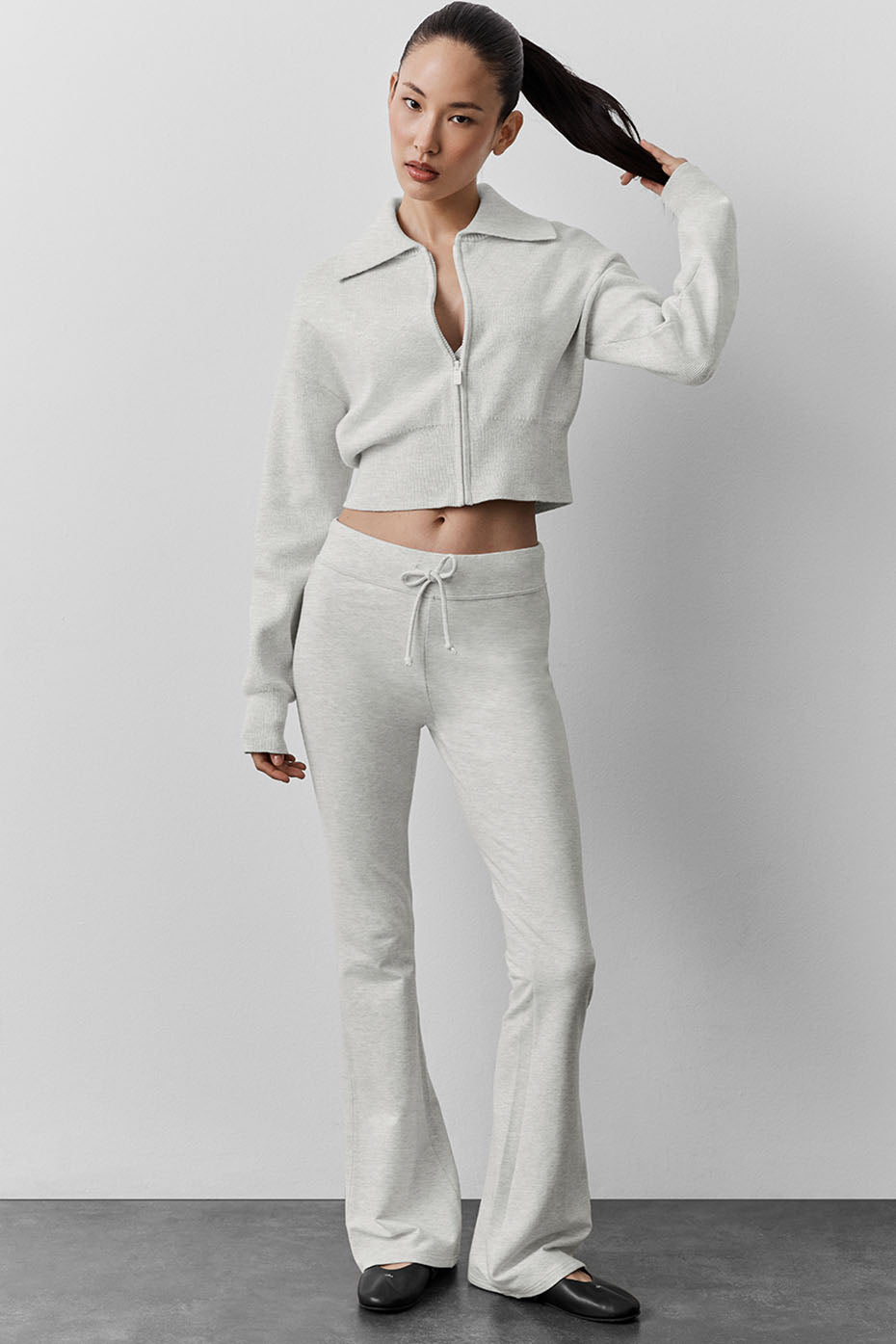 Sway Bootcut Sweatpant - White Heather — photo 1