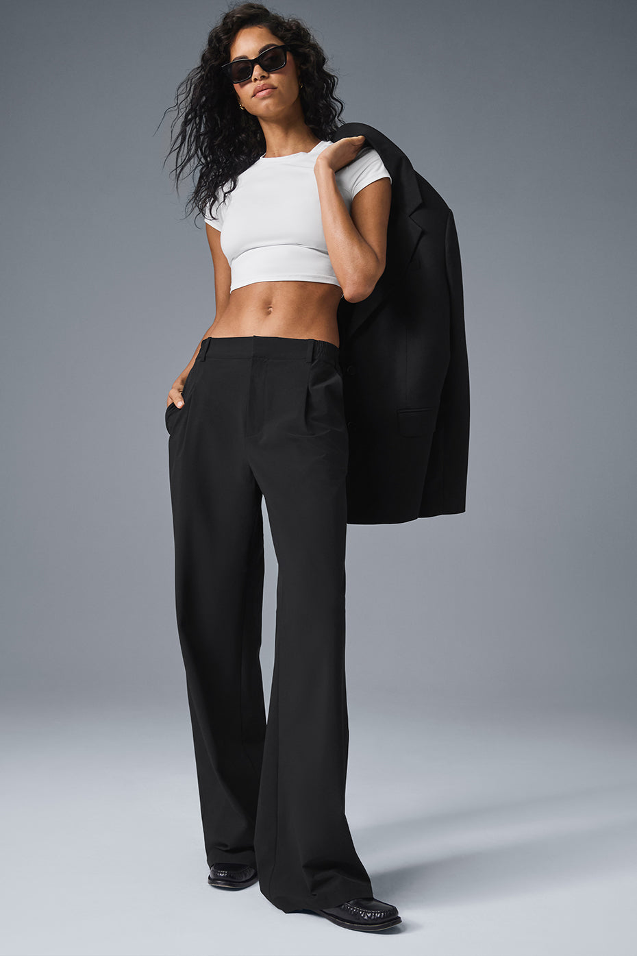 High-Waist Pursuit Trouser (Long) - Black — photo 1