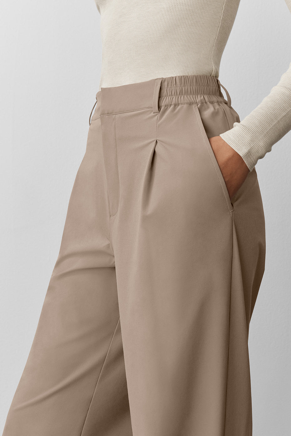 High-Waist Pursuit Trouser (Long) - Gravel — photo 4