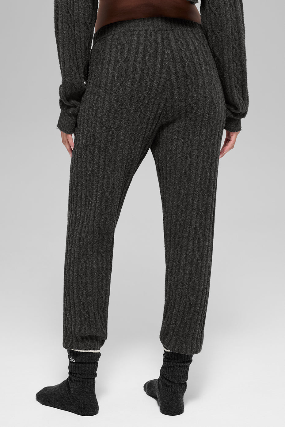 Cable Knit Winter Bliss Pant - Dark Heather Grey — photo 4