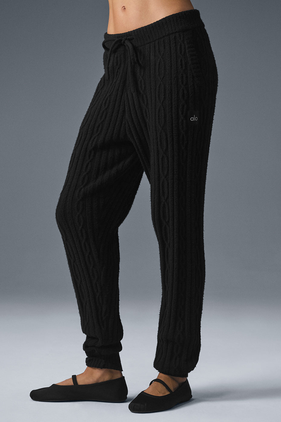 Cable Knit Winter Bliss Pant - Black — photo 1