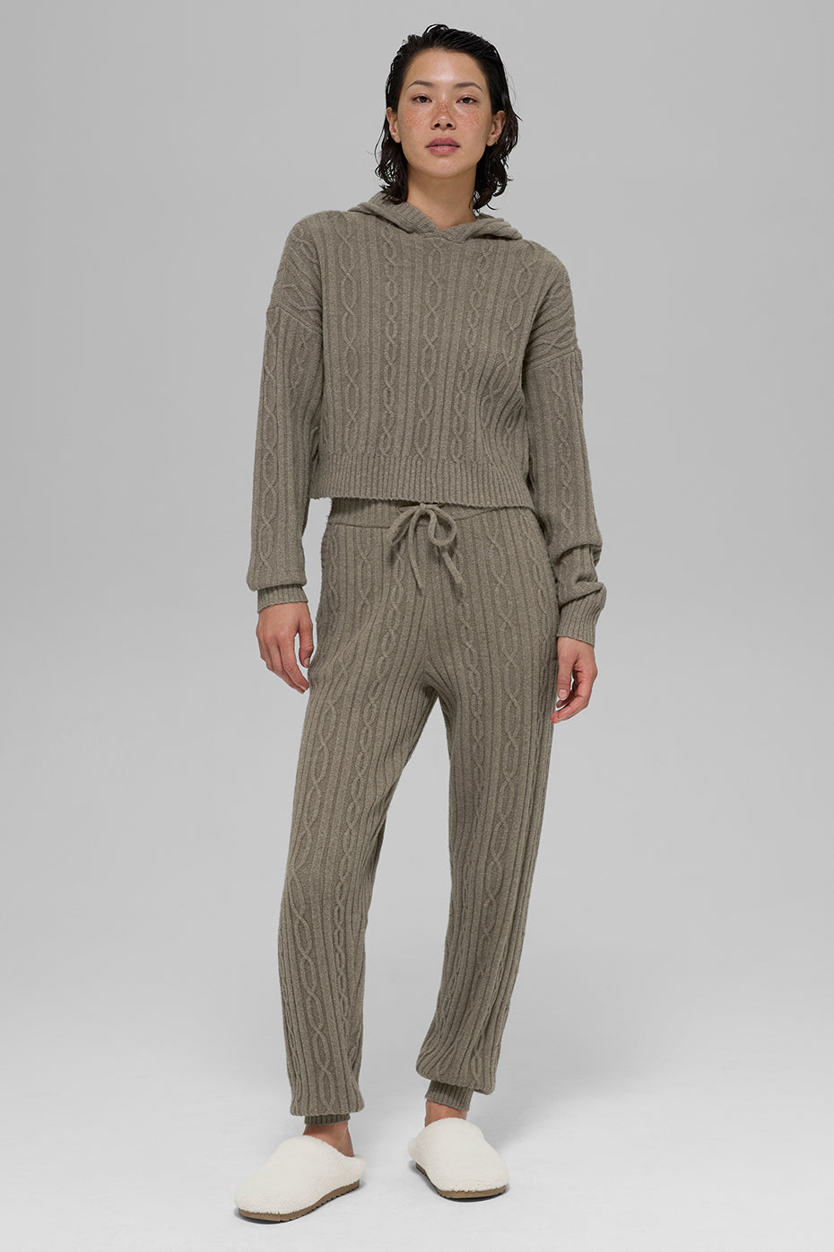 Cable Knit Winter Bliss Pant - Light Cocoa — photo 5