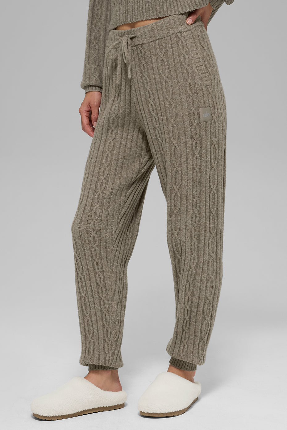 Cable Knit Winter Bliss Pant - Light Cocoa — photo 3