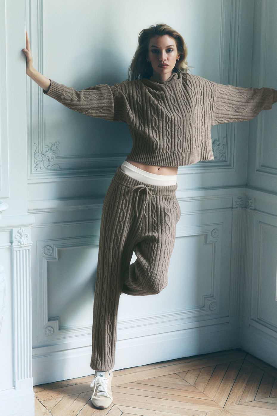 Cable Knit Winter Bliss Pant - Light Cocoa — photo 1