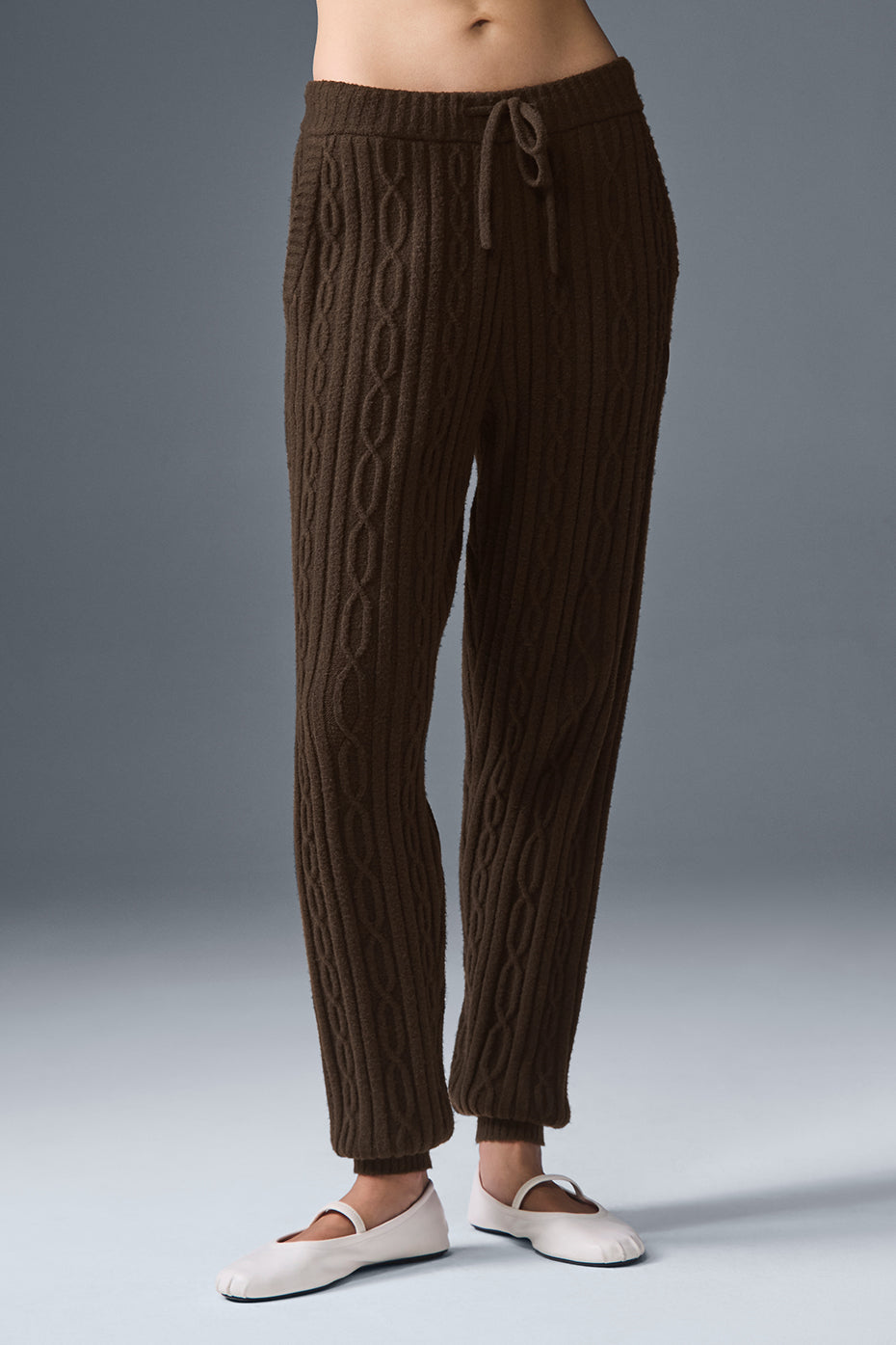 Cable Knit Winter Bliss Pant - Espresso — photo 1