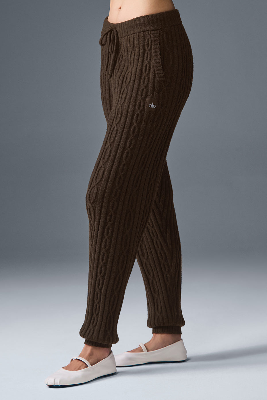 Cable Knit Winter Bliss Pant - Espresso — photo 3