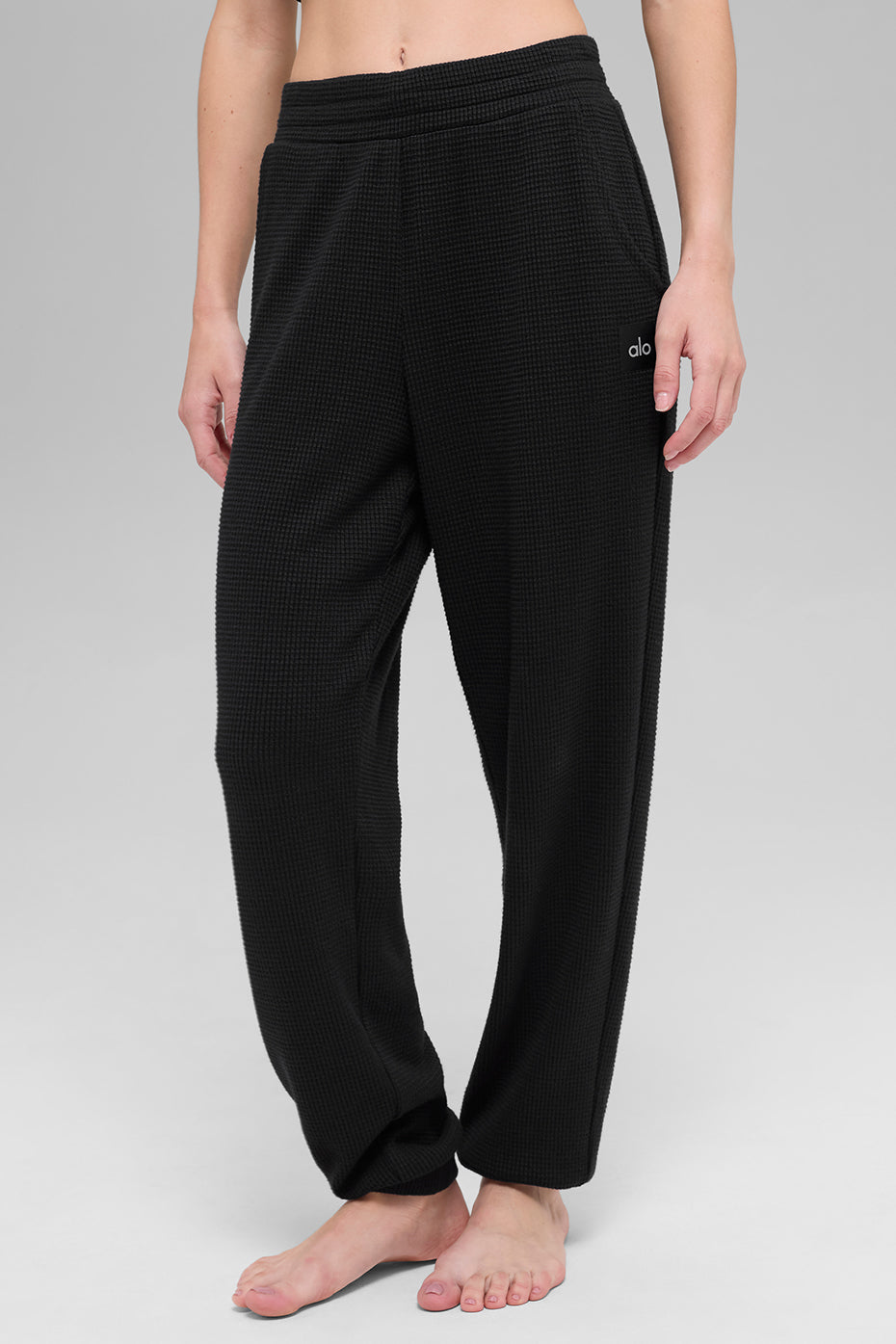 Waffle Weekend Escape Jogger - Black — photo 1