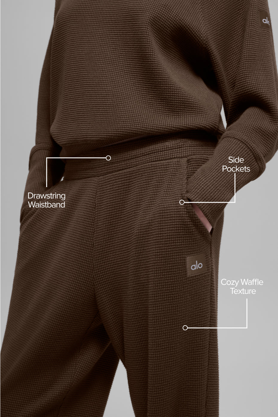Waffle Weekend Escape Jogger - Espresso — photo 2