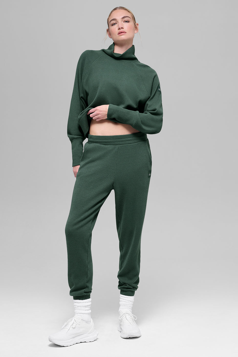Waffle Weekend Escape Jogger - Clover Green — photo 5