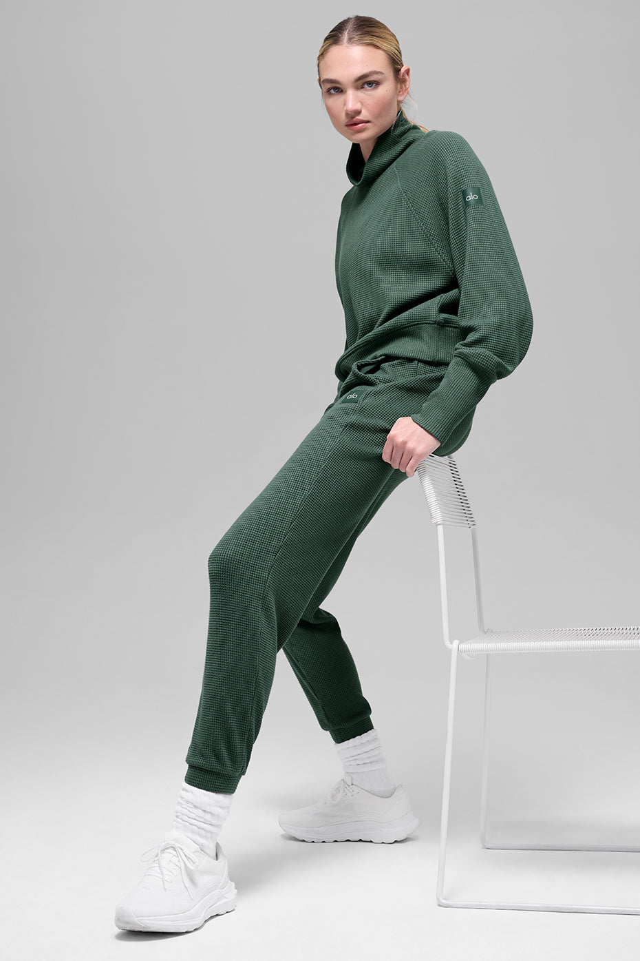 Waffle Weekend Escape Jogger - Clover Green — photo 4