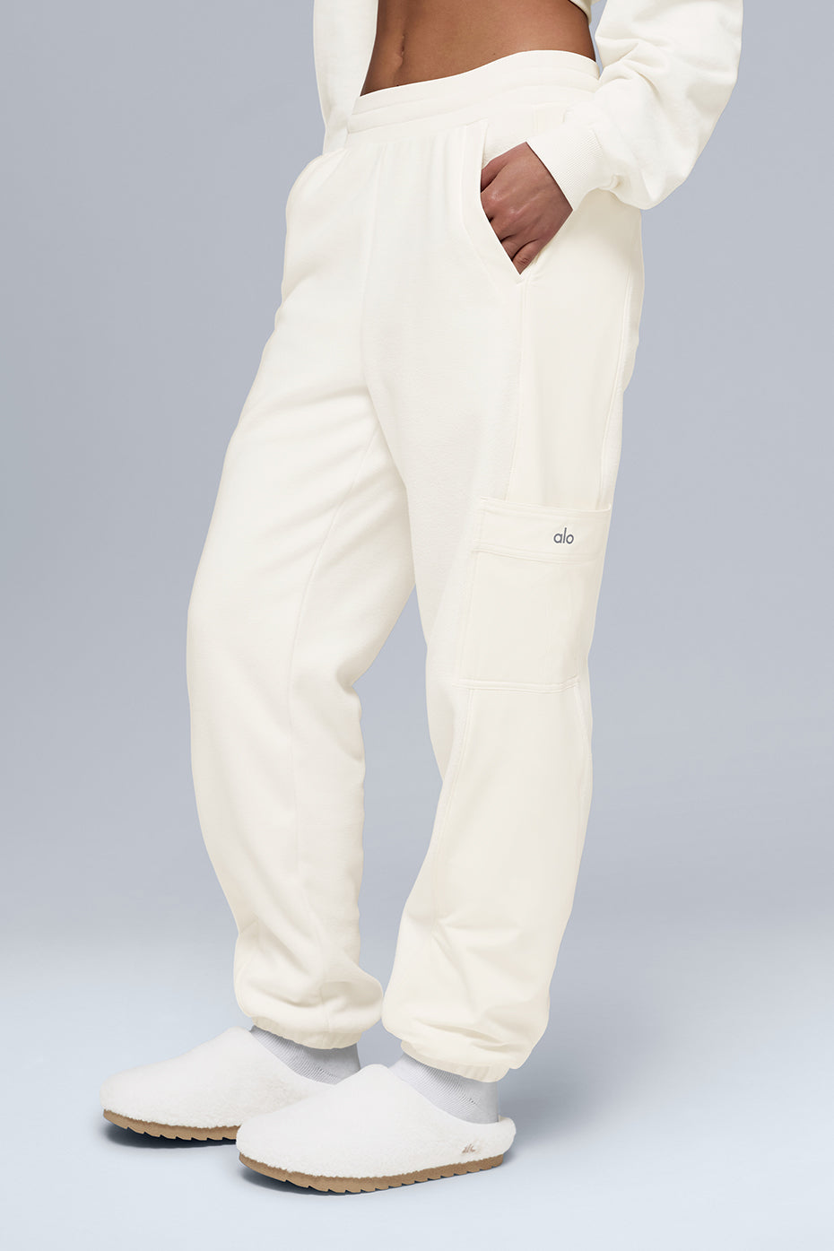 Polar Fleece Wintry Mix Pant - Ivory — photo 3
