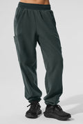 Polar Fleece Wintry Mix Pant - Charcoal Green — photo 1