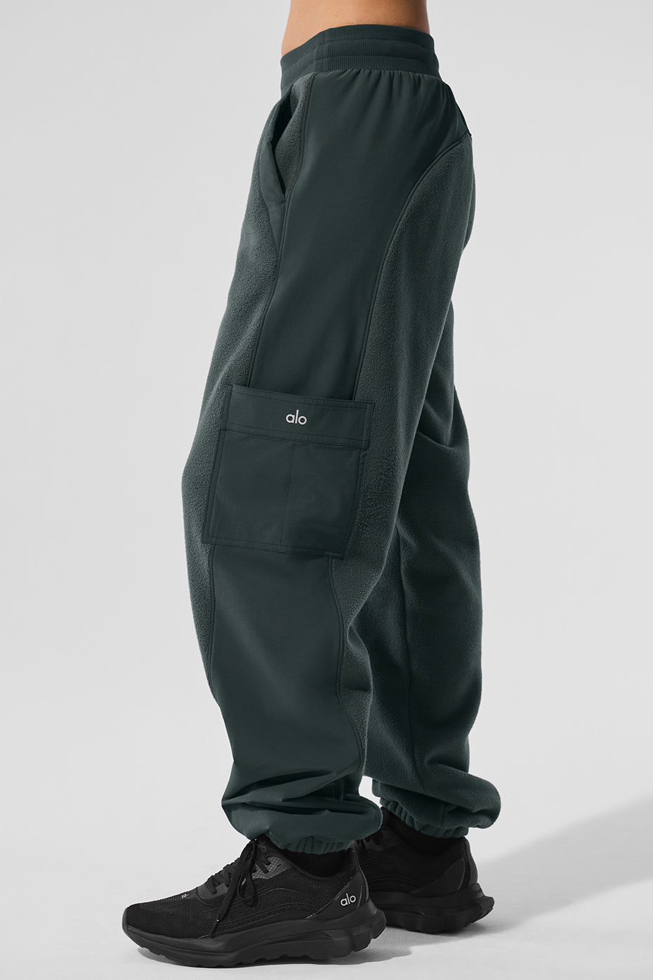 Polar Fleece Wintry Mix Pant - Charcoal Green — photo 2