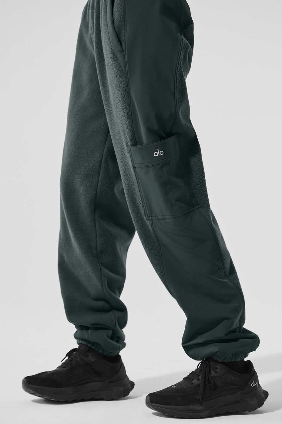 Polar Fleece Wintry Mix Pant - Charcoal Green — photo 3