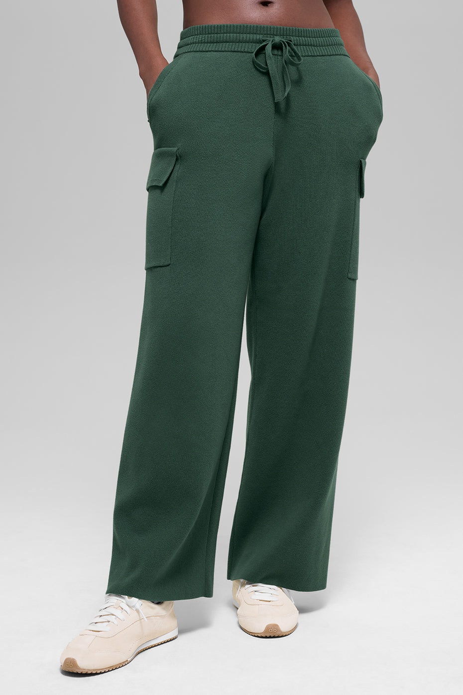 Scholar Knit High-Waist Cargo Pant - Clover Green — photo 1