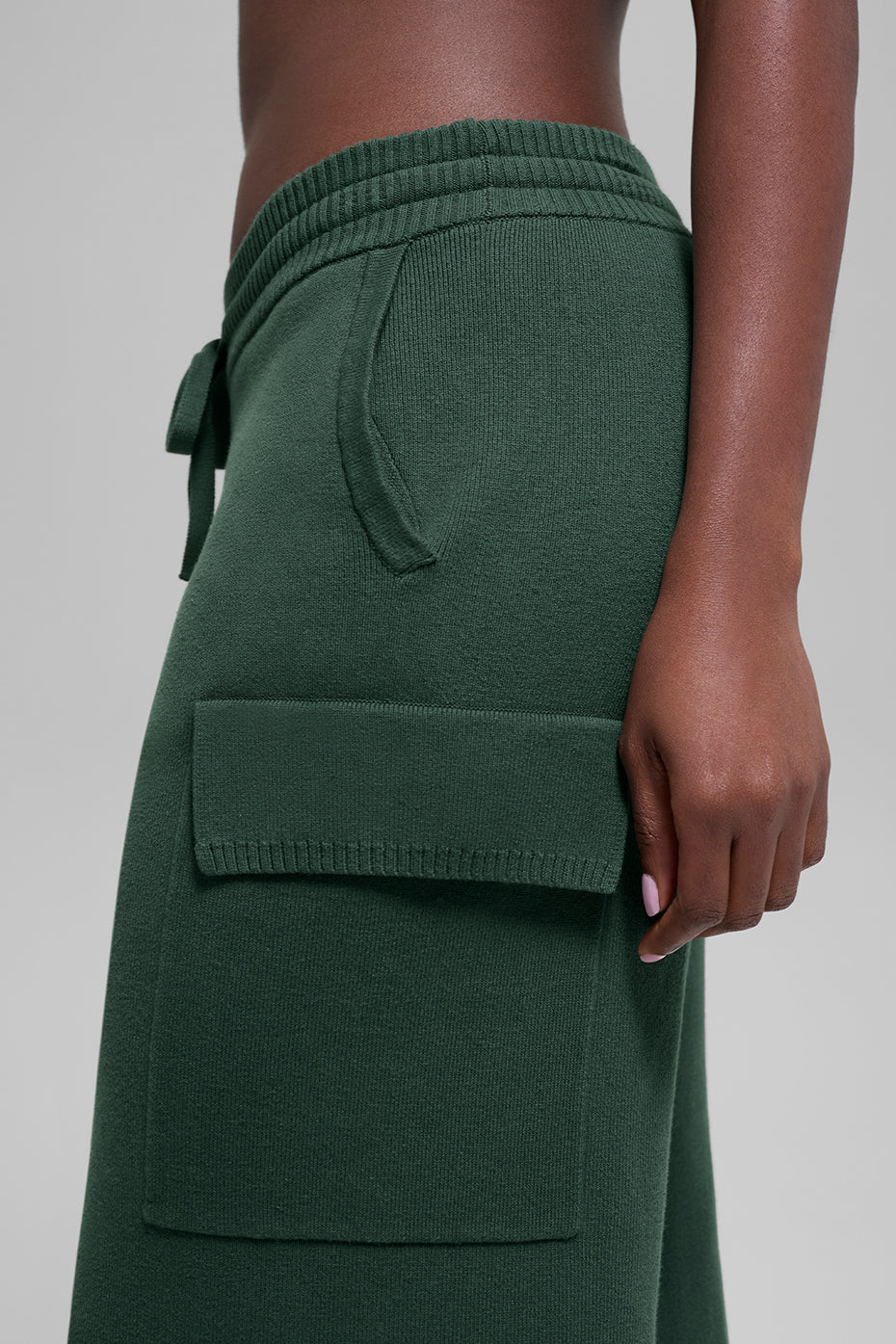 Scholar Knit High-Waist Cargo Pant - Clover Green — photo 4