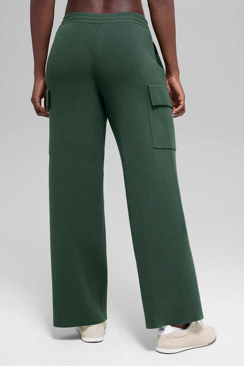 Scholar Knit High-Waist Cargo Pant - Clover Green — photo 2