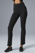 Denim Knit High-Waist Flare Pant - Black/Anthracite — photo 1