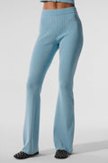 Denim Knit High-Waist Flare Pant - Celestial Blue/Dark Celestial Blue — photo 1