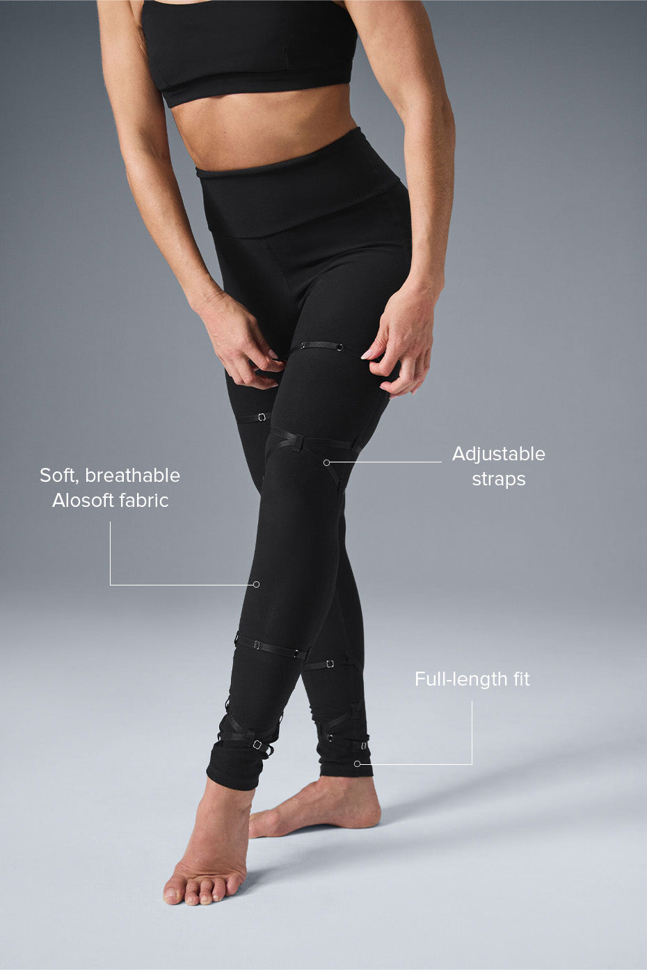 Alosoft High-Waist Spotlight Legging - Black — photo 2