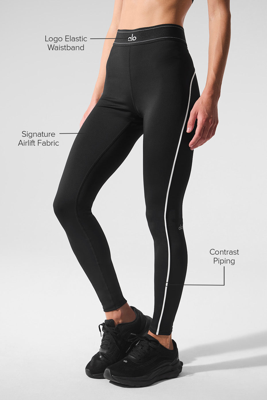 Airlift High-Waist Suit Up Legging - Black/White — photo 2