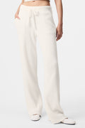 Snuggle Up Sweater High-Waist Wide Leg Pant - Ivory — photo 1