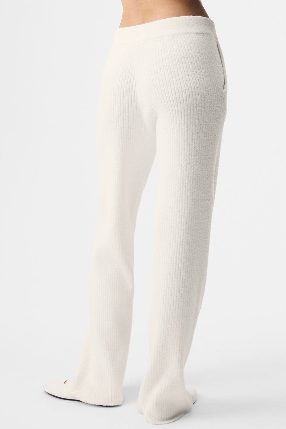 Snuggle Up Sweater High-Waist Wide Leg Pant - Ivory — photo 3