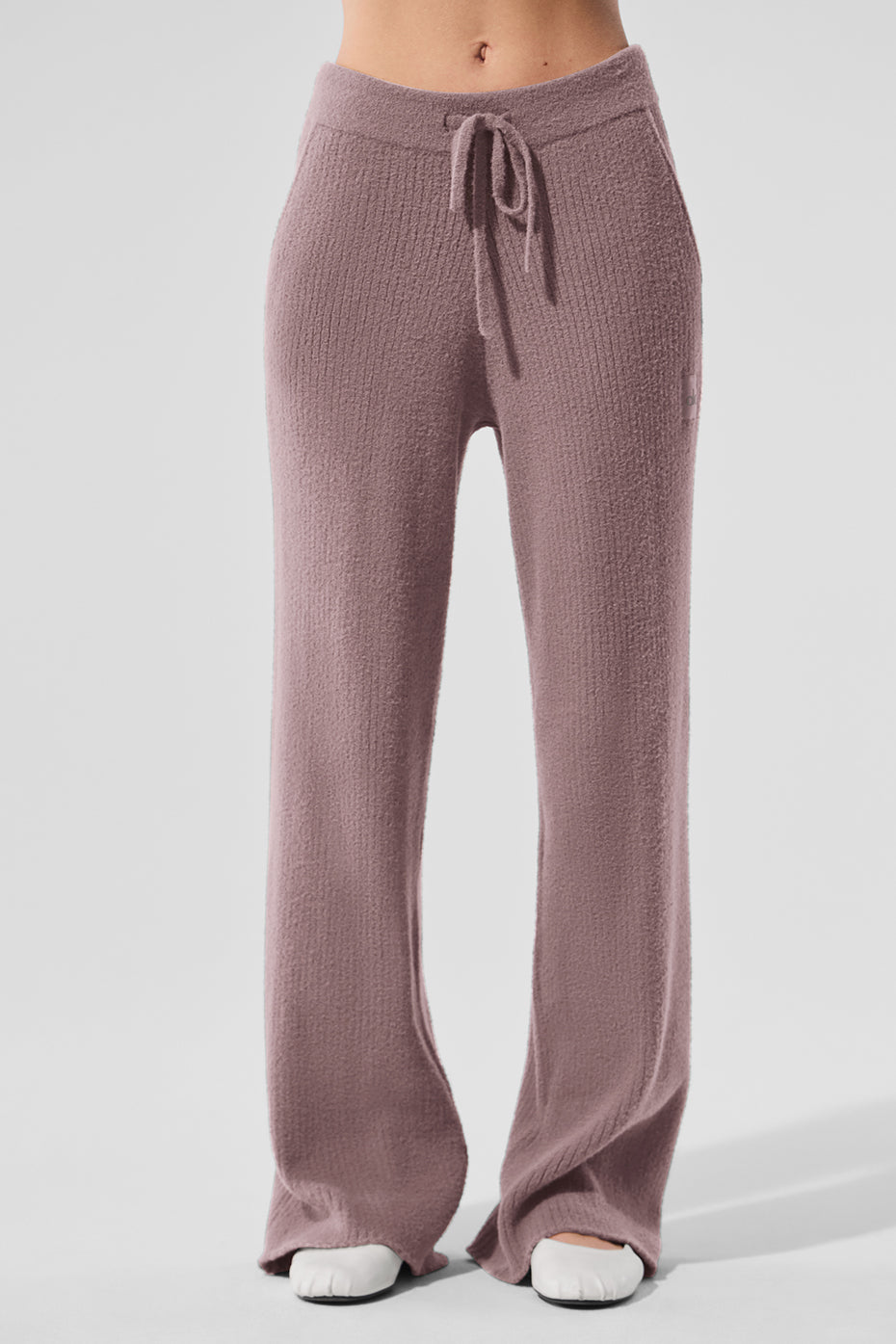 Snuggle Up Sweater High-Waist Wide Leg Pant - Mushroom — photo 1
