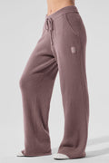 Snuggle Up Sweater High-Waist Wide Leg Pant - Mushroom — photo 3