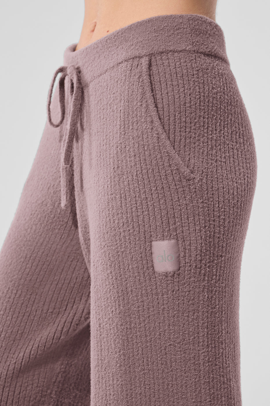 Snuggle Up Sweater High-Waist Wide Leg Pant - Mushroom — photo 2