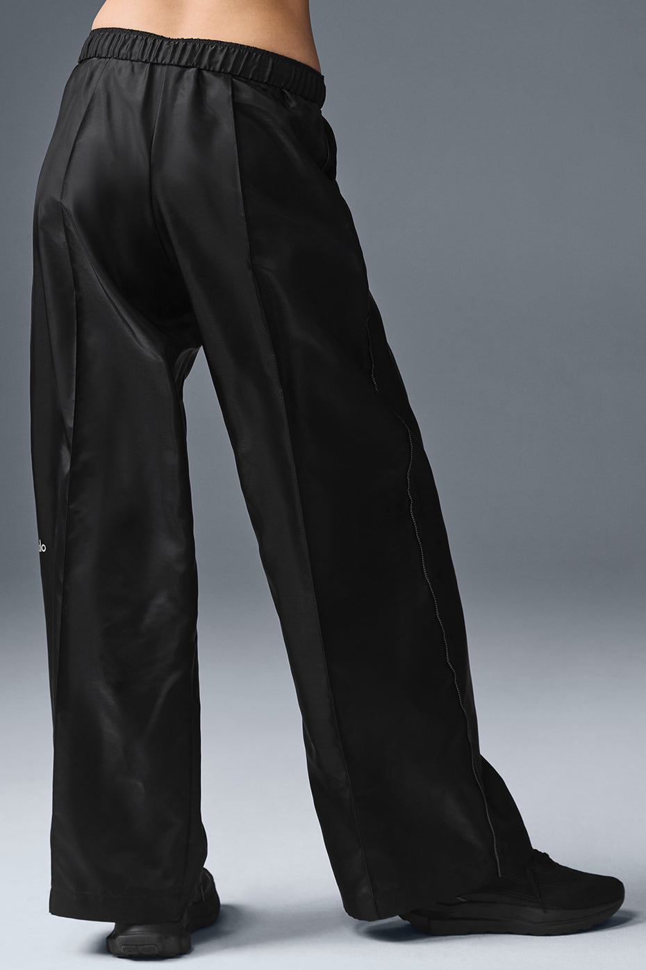 Afterglow Wide Leg Track Pant - Black — photo 3