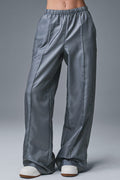 Afterglow Wide Leg Track Pant - Steel Grey — photo 1