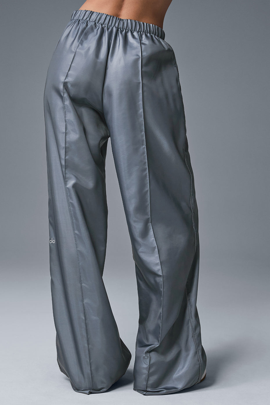 Afterglow Wide Leg Track Pant - Steel Grey — photo 2