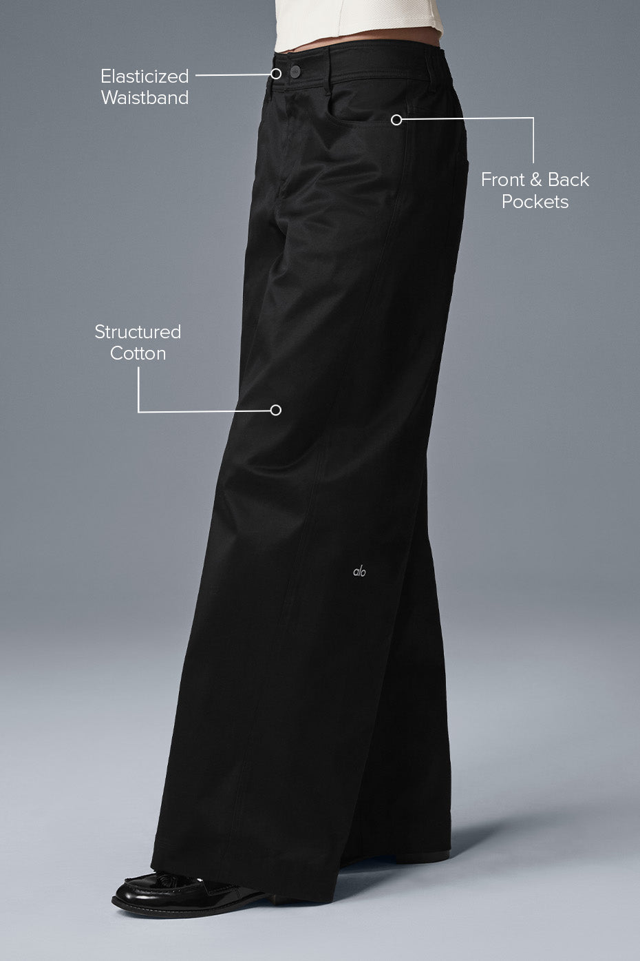 Wanderlust Wide Leg Trouser - Black — photo 2