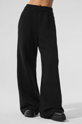 Serenity Wide Leg Sweatpant - Black — photo 1