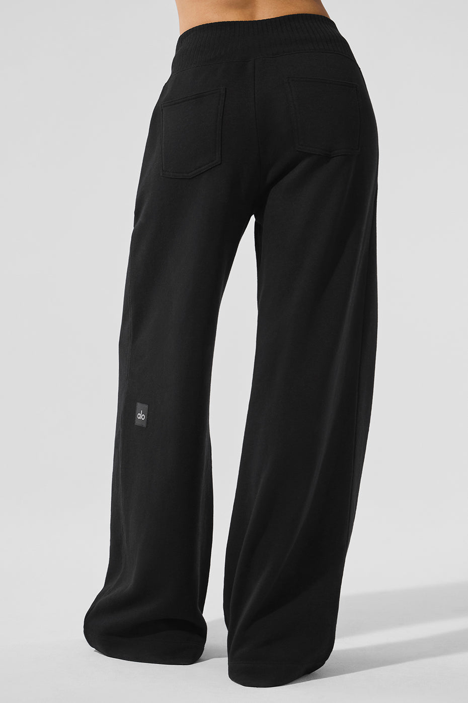 Serenity Wide Leg Sweatpant - Black — photo 3