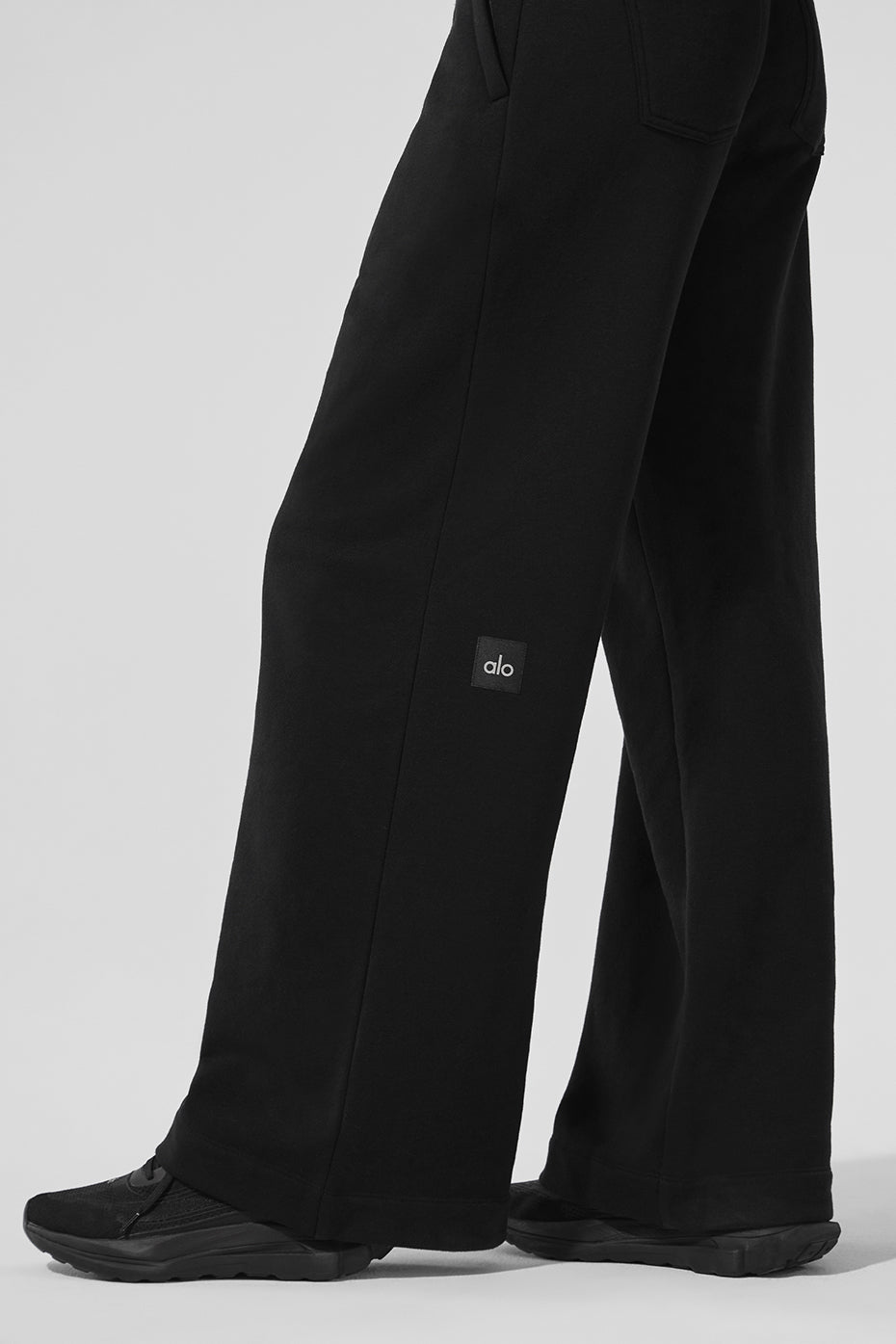 Serenity Wide Leg Sweatpant - Black — photo 4